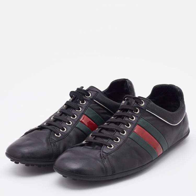 Men's Gucci Ace sneaker with Web in black leather