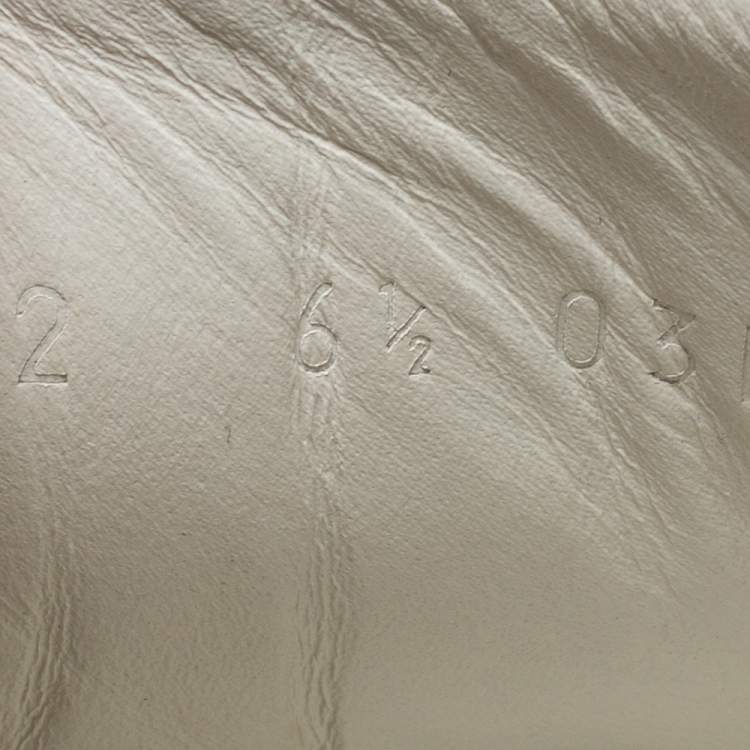 Pre Owned Gucci White Leather Tiger Applique Ace Sneakers Size 39.5