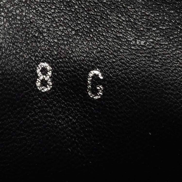 Pre Owned Gucci Black Leather Microguccissima High Top Sneakers Size 42