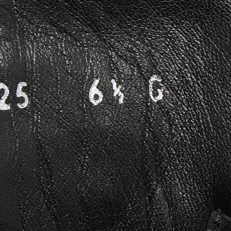 Pre Owned Gucci Black Guccissima Leather Web Detail High Top Sneakers Size 40.5