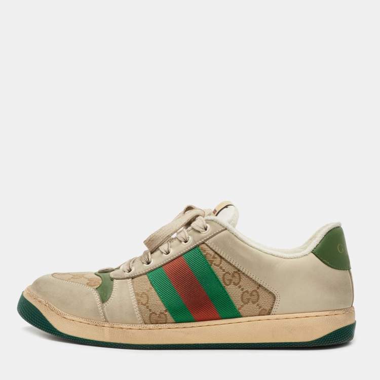 Gucci Screener Sneaker With Tiger Print in Black for Men