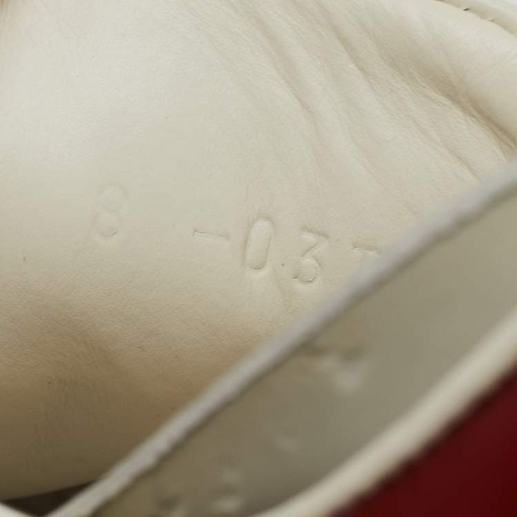 Pre Owned Gucci White Leather Logo Band Ace Sneakers Size 42