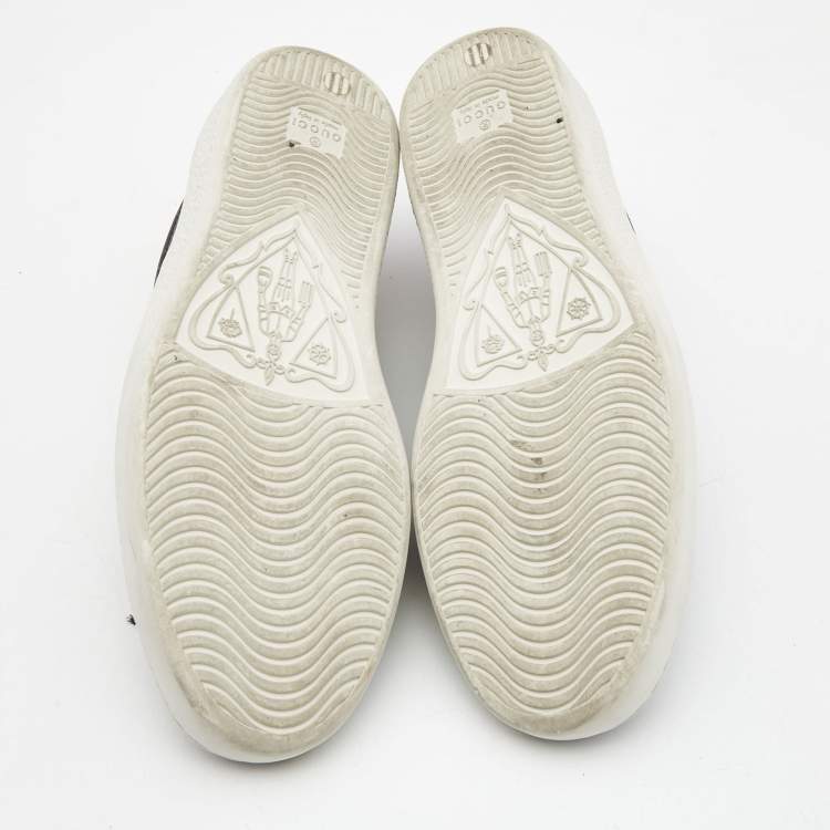 مملوكة مسبقًا Gucci Dark Grey GG Supreme Canvas Ace Sneakers Size 41.5