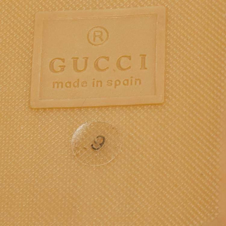 Pre Owned Gucci Green/Red Leather Web Accent Espadrilles Flat Slides Size 43 