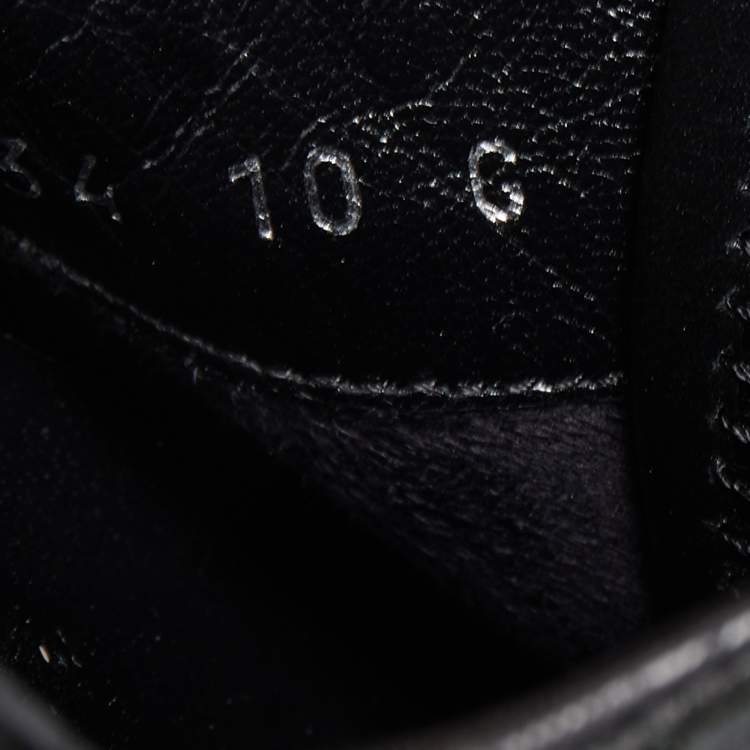 Pre Owned Gucci Black Guccissima Leather Web Low Top Sneakers Size 44