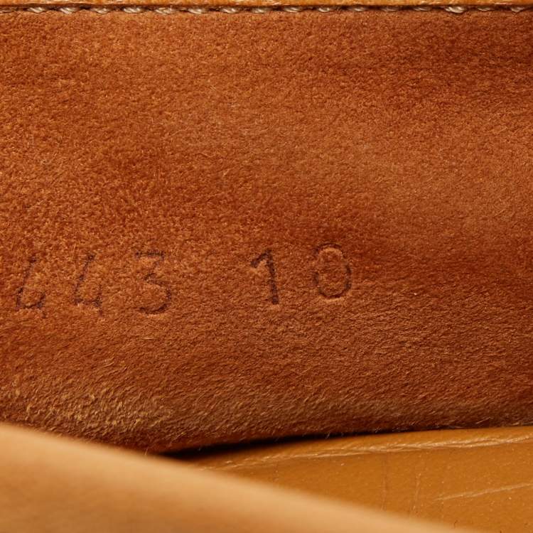مملوكة مسبقًا Gucci Brown Leather Slip On Loafers Size 44