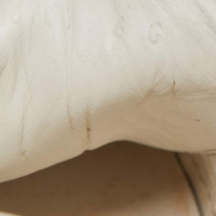 مملوكة مسبقًا Gucci White Leather Ace Sneakers Size 40