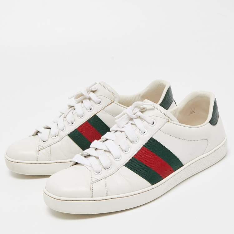 Spaceship Taxpayer lække Gucci White Leather Ace Sneakers Size 40 Gucci | TLC