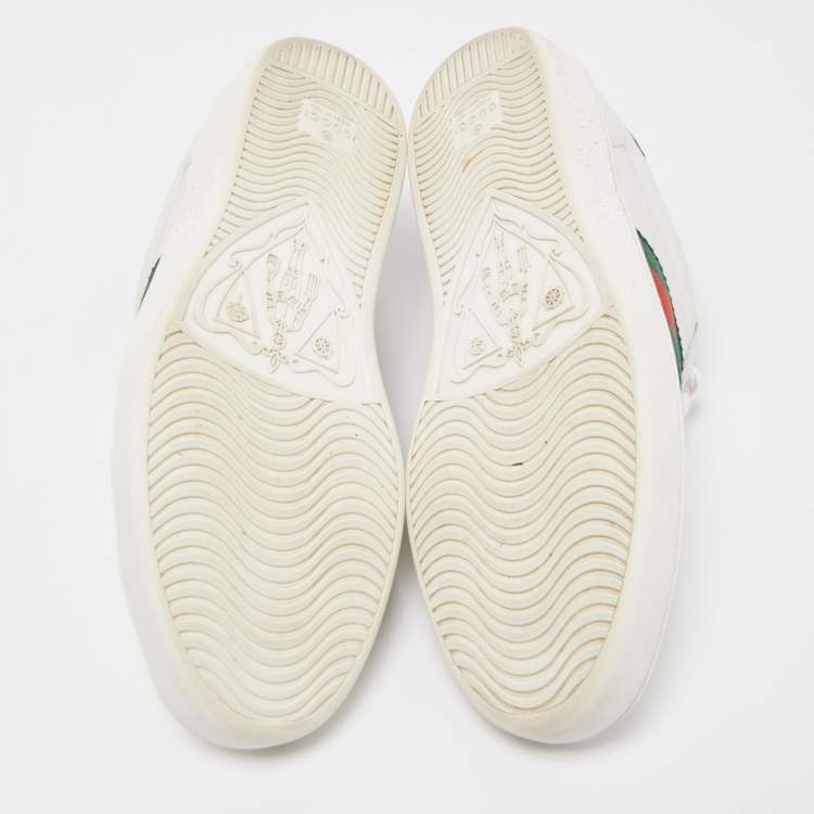 مملوكة مسبقًا Gucci White Leather Ace Sneakers Size 40