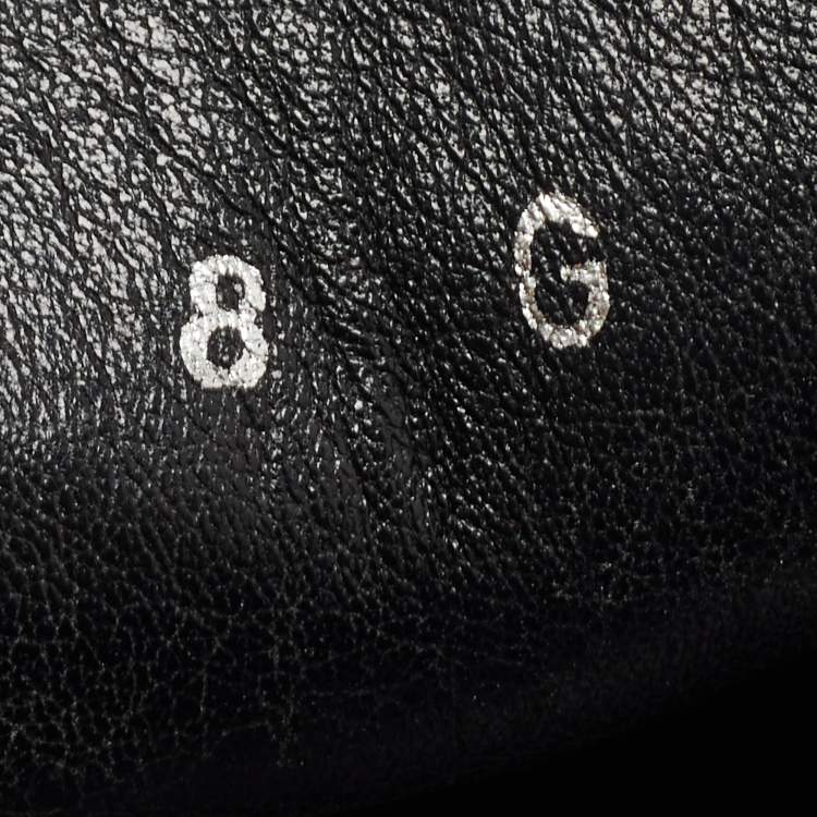 مملوكة مسبقًا Gucci Black Guccissima Leather Slip On Loafers Size 42