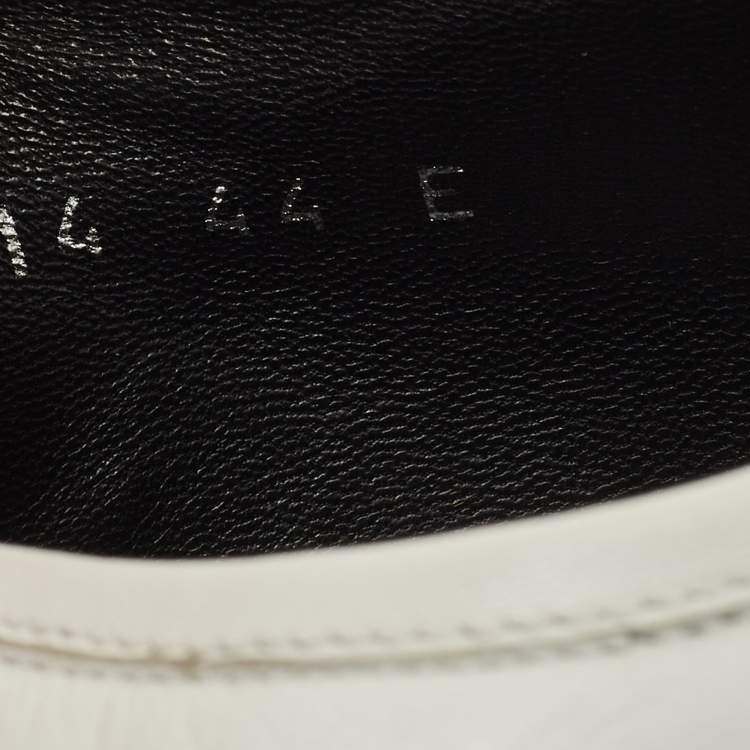 Pre Owned Gucci White Leather Lace Up Oxfords Size 44