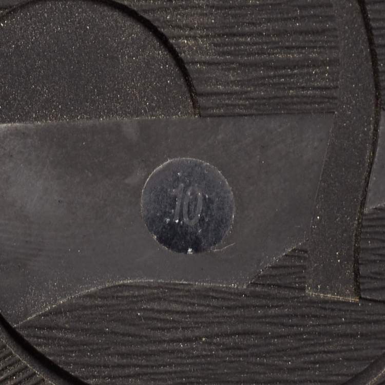 Pre Owned Gucci Black/Grey GG Canvas High Top Sneakers Size 44