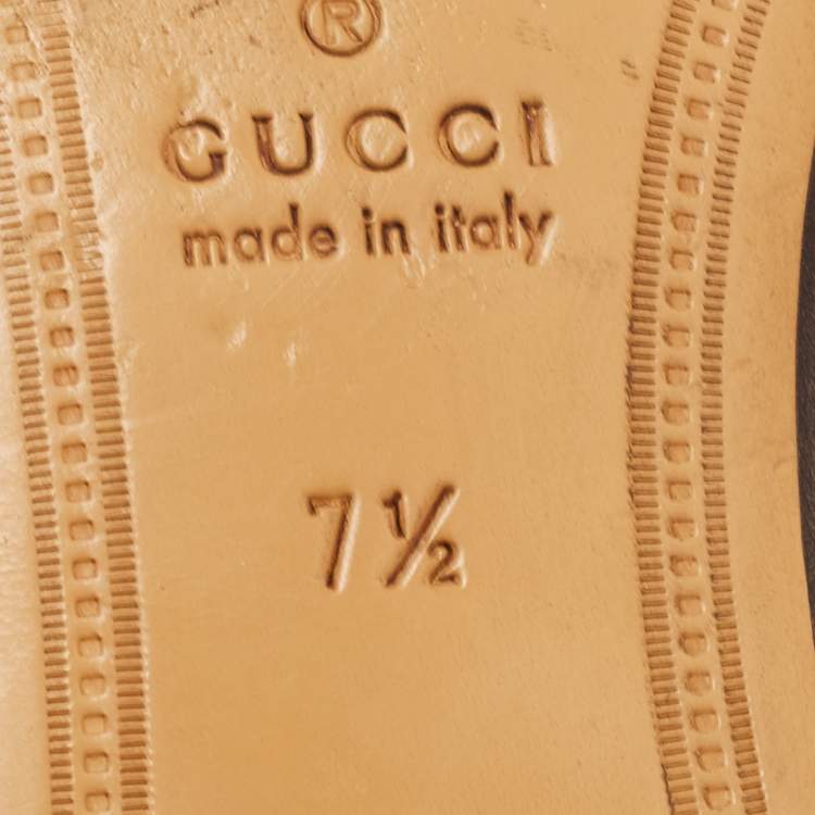 Pre Owned Gucci Black Leather Princetown Mules Size 41.5