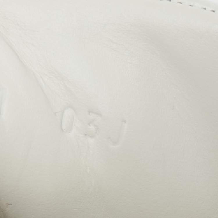 Pre Owned Gucci White Leather Ace Web Low Top Sneakers Size 45