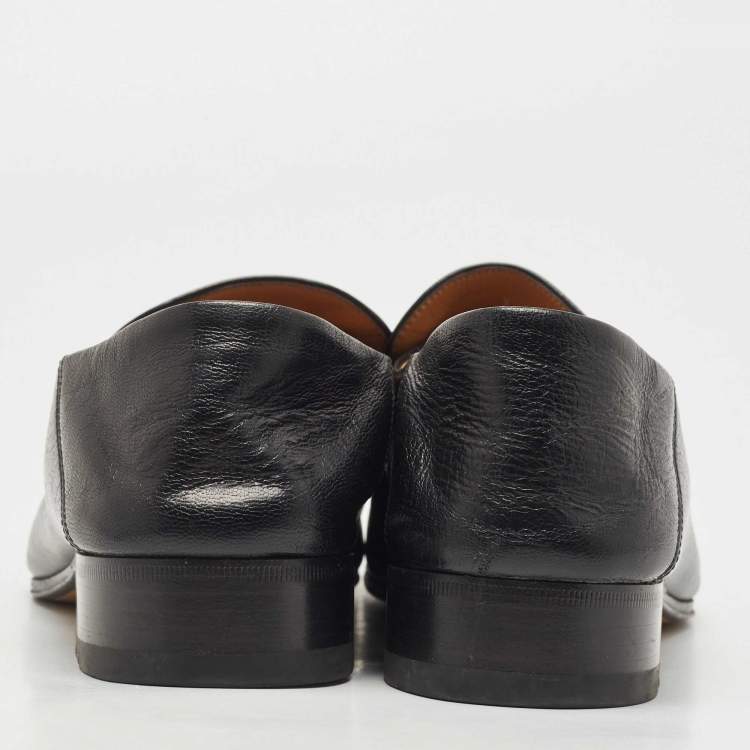 مملوكة مسبقًا Gucci Black Leather Horsebit Loafers Size 41