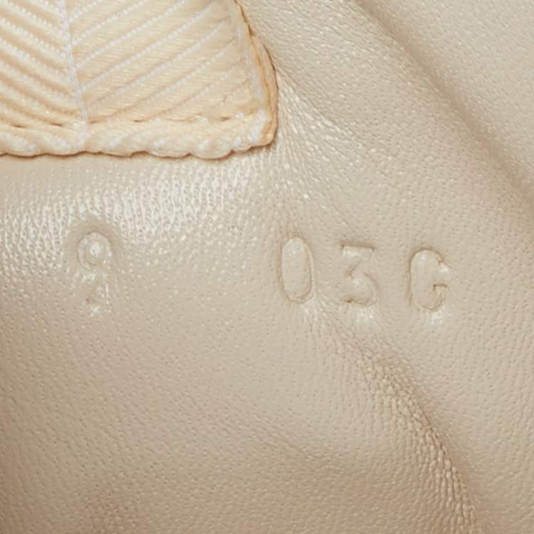Pre Owned Gucci Beige Leather Rhyton Vintage Logo Low Top Sneakers Size 43