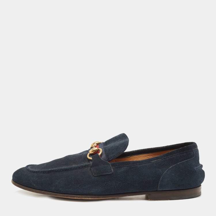 Men's Gucci Jordaan loafer in blue suede