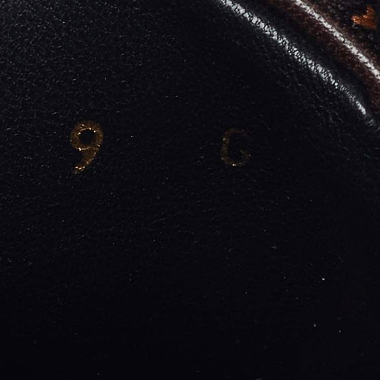 Pre Owned Gucci Brown/Beige GG Canvas and Leather Low Top Sneakers Size 43