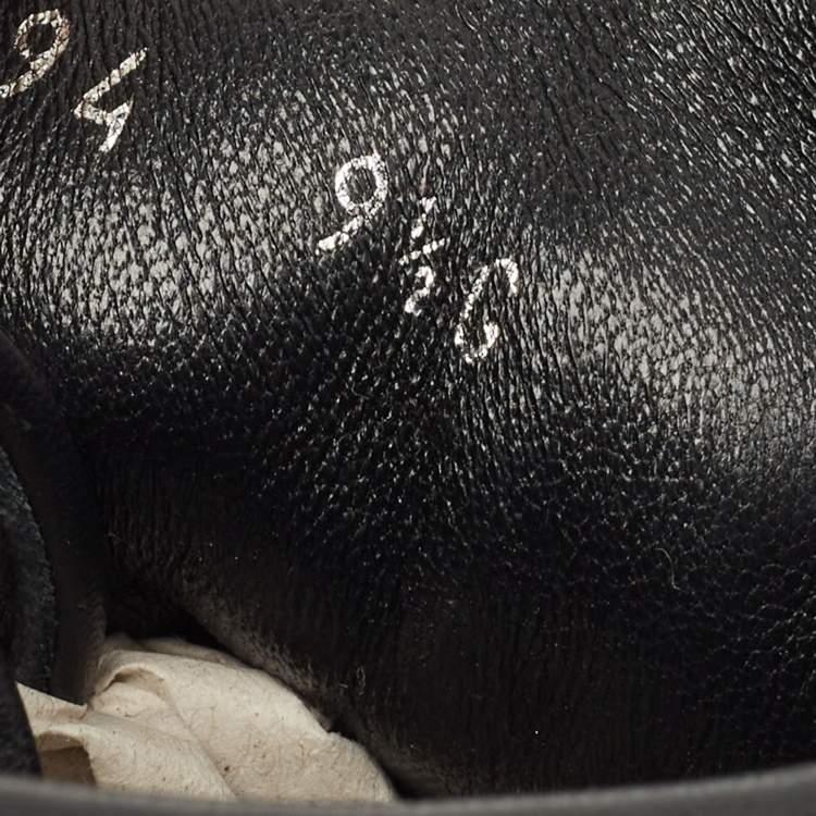 Pre Owned Gucci Black/Silver Leather Ayoyo High Top Sneakers Size 43.5