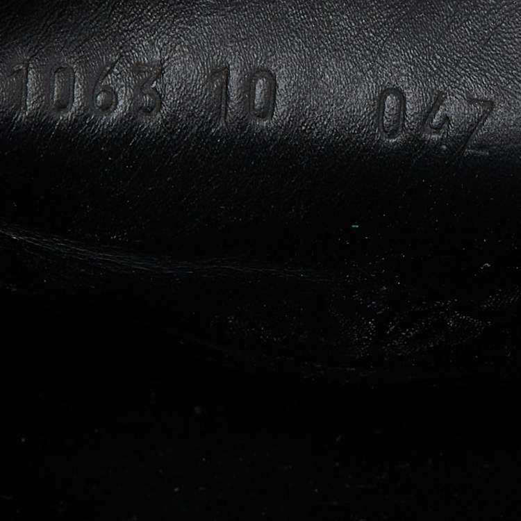 مملوكة مسبقًا Gucci Black Guccissima Leather Penny Loafers Size 44