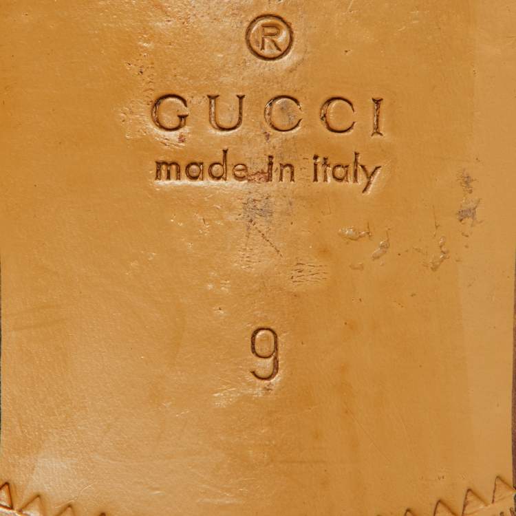 Pre Owned Gucci Brown Leather Oxfords Size 43 