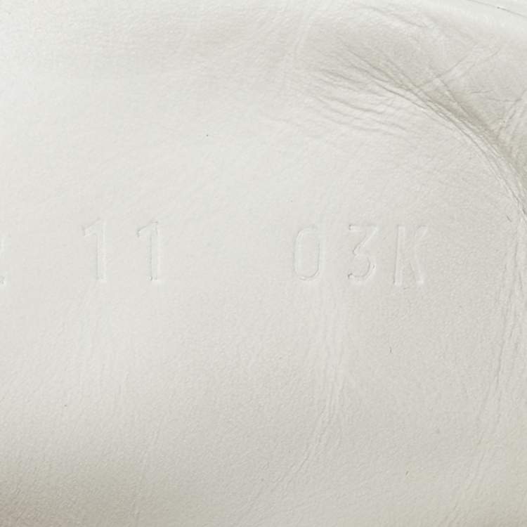 Pre Owned Gucci White Leather Ace Sneakers Size 45