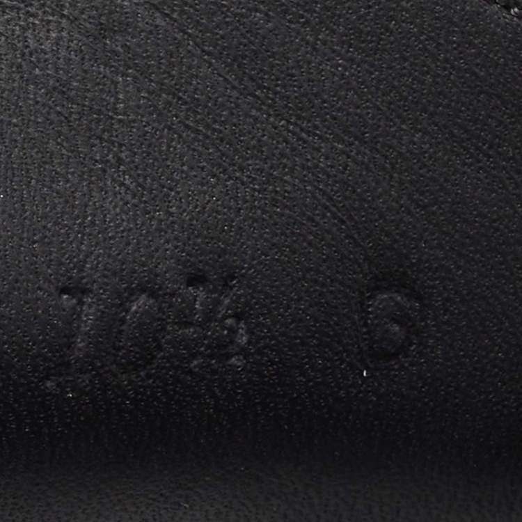 Pre Owned Gucci Black Guccissima Leather Penny Slip On Loafers size 44.5