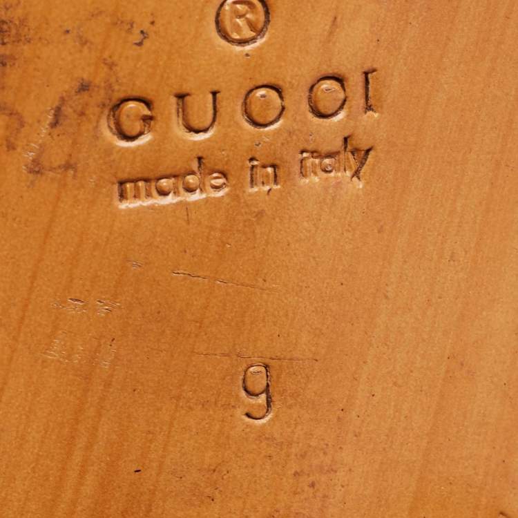 Pre Owned Gucci Brown Leather Lace Up Oxfords Size 43