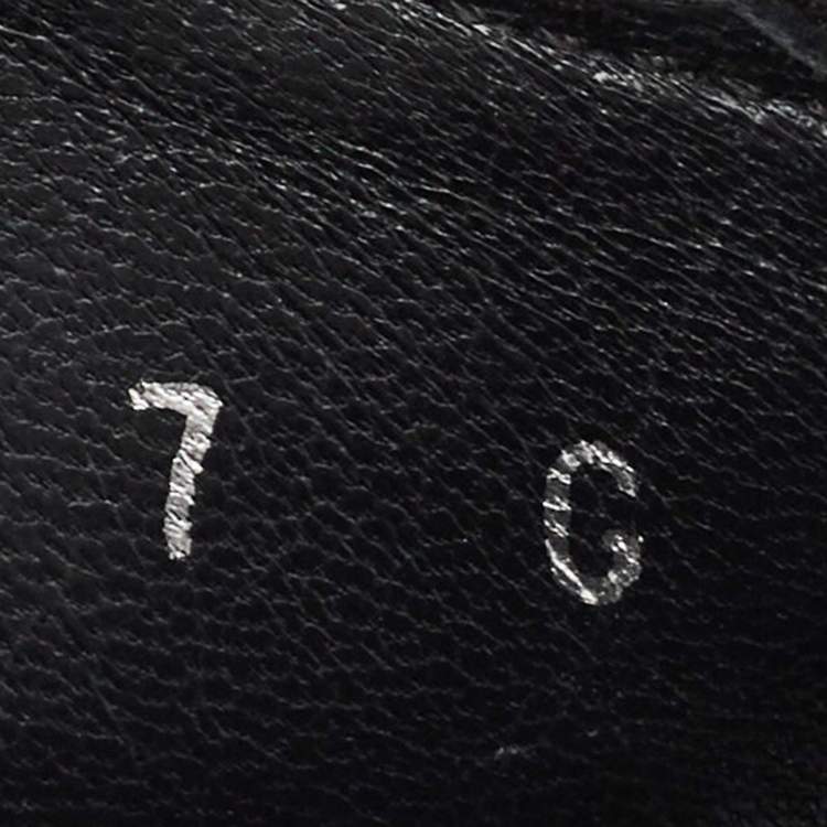 Pre Owned Gucci Black Guccissima Leather Slip On Sneakers Size 41