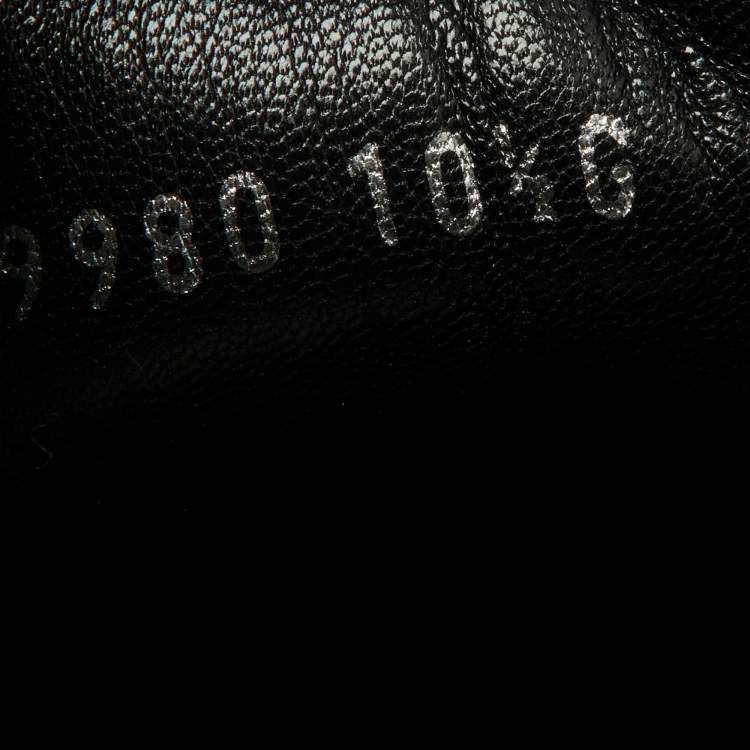 Pre Owned Gucci Black Guccissima Leather Low Top Sneakers Size 44.5 