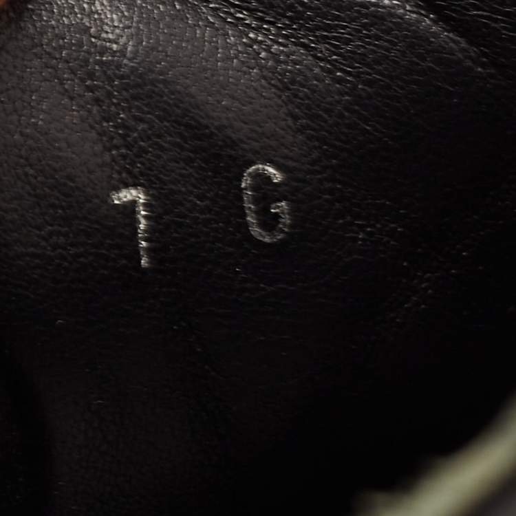 Pre Owned Gucci Black Leather Low Top Sneakers Size 41