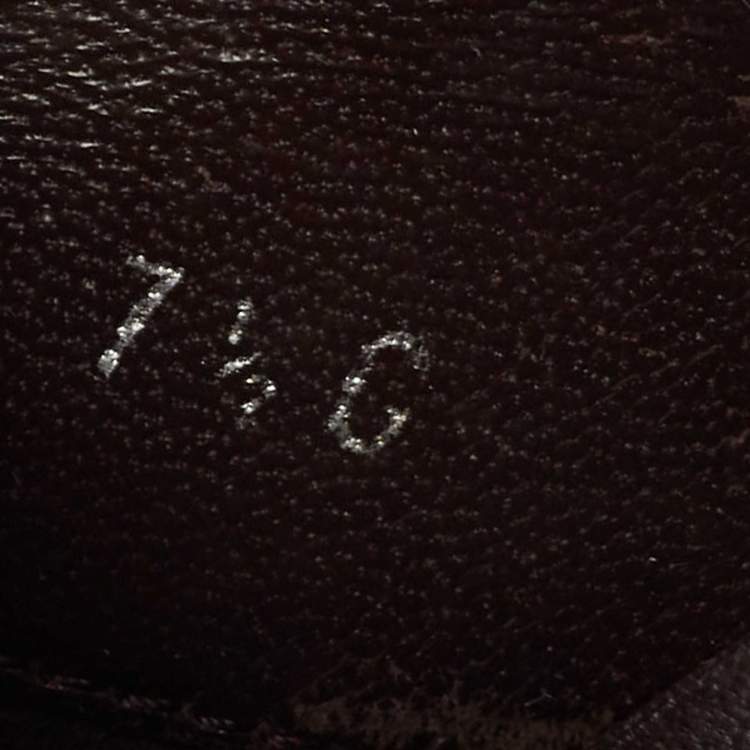 Pre Owned Gucci Brown Microguccissima Leather Web Low Top Sneakers Size 41.5