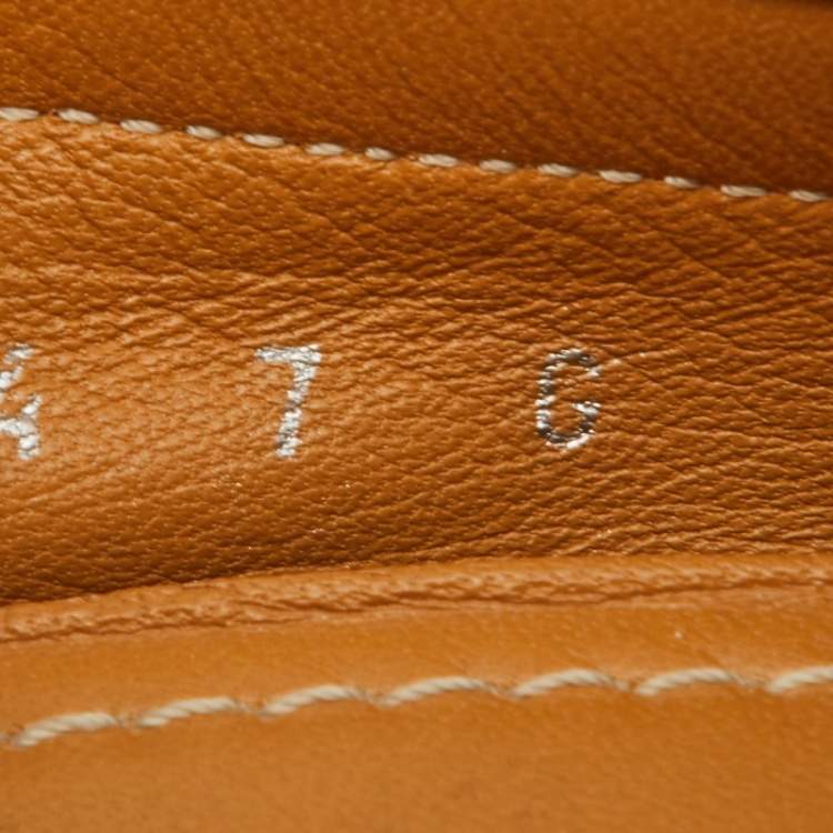 Pre Owned Gucci Navy Blue Leather Web Bamboo Horsebit Loafers Size 41