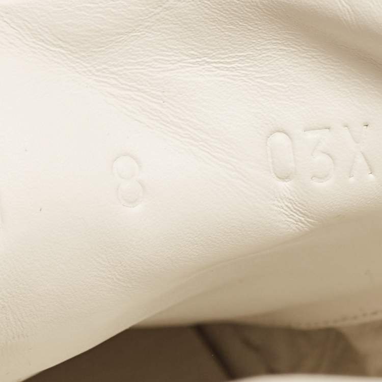 Pre Owned Gucci White Leather Web Ace Low Top Sneakers Size 42