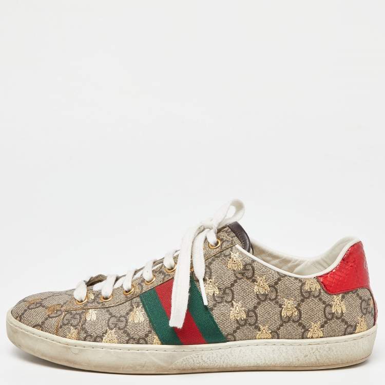 Men's Ace Sneaker GG Supreme With Gold Bees | GUCCI® ZA