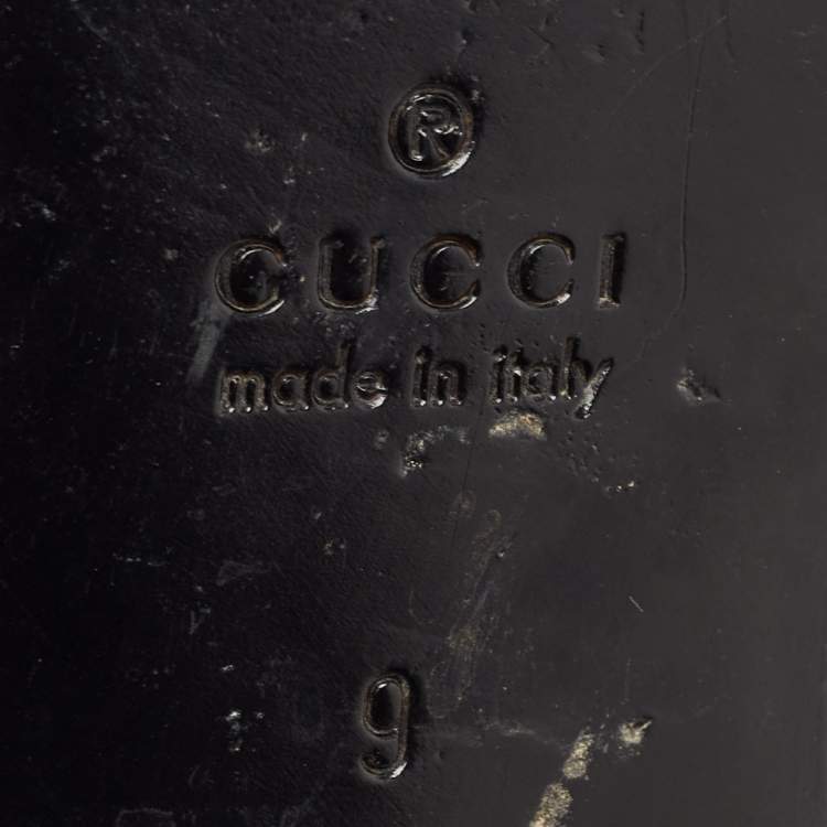 مملوكة مسبقًا Gucci Black Leather Lace Up Oxfords Size 43