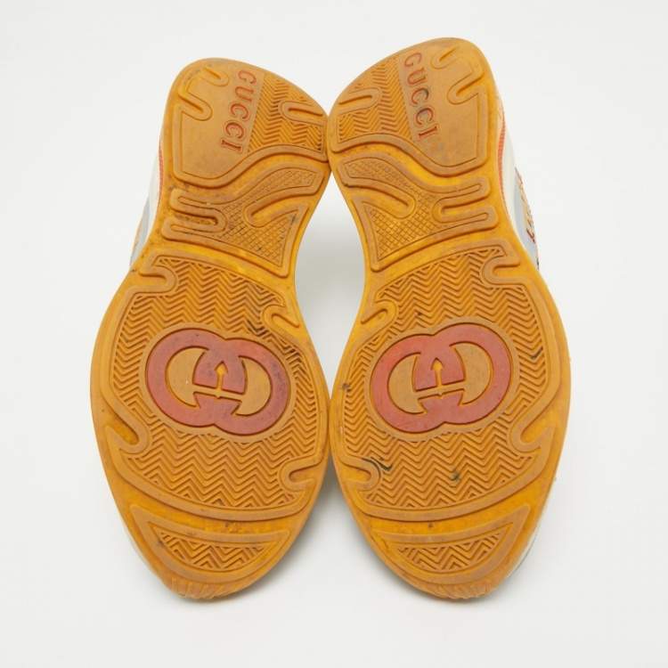 Pre Owned Gucci Multicolor Leather and Mesh Ultrapace Sneakers Size 40