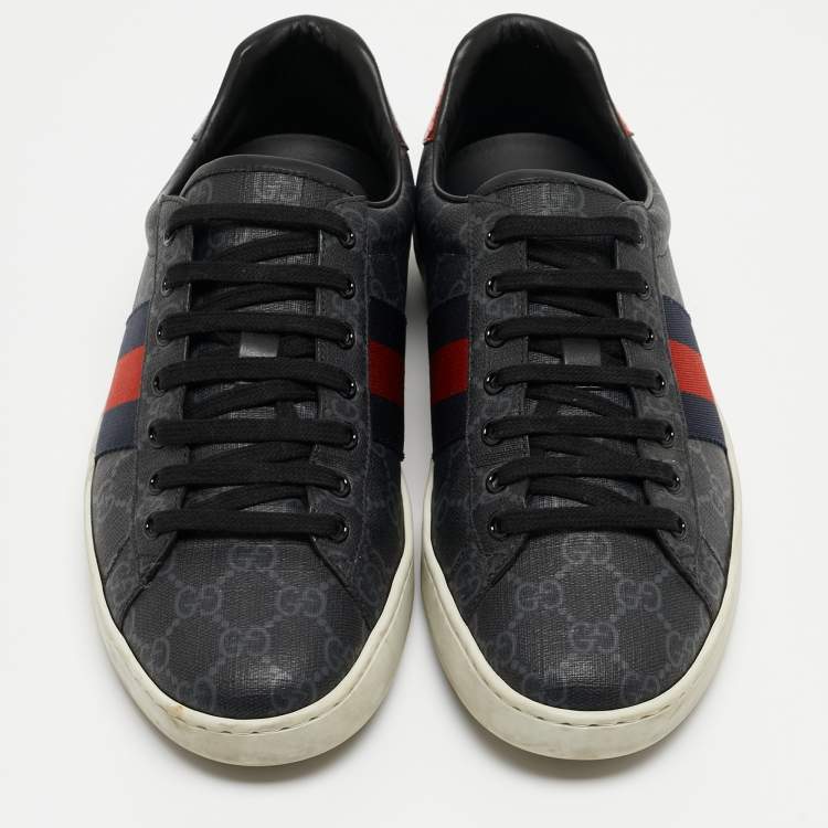 مملوكة مسبقًا Gucci Two Tone GG Supreme Canvas Ace Sneakers Size 42.5