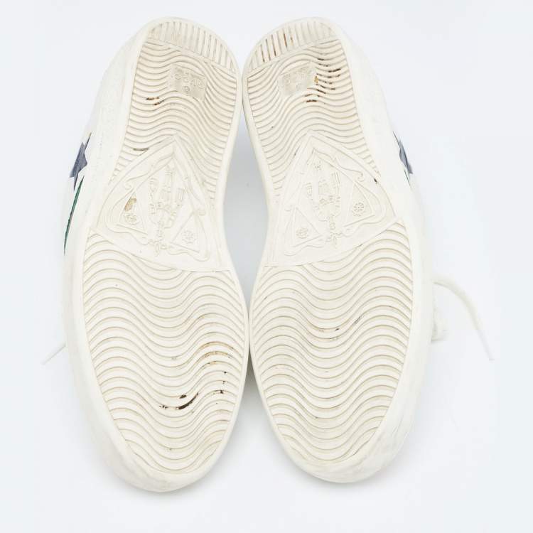Pre Owned Gucci White Leather Star Ace Low Top Sneakers Size 41