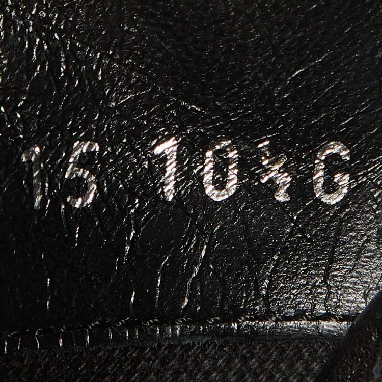 Pre Owned Gucci Black Leather and GG Canvas Web Low Top Sneakers Size 44.5