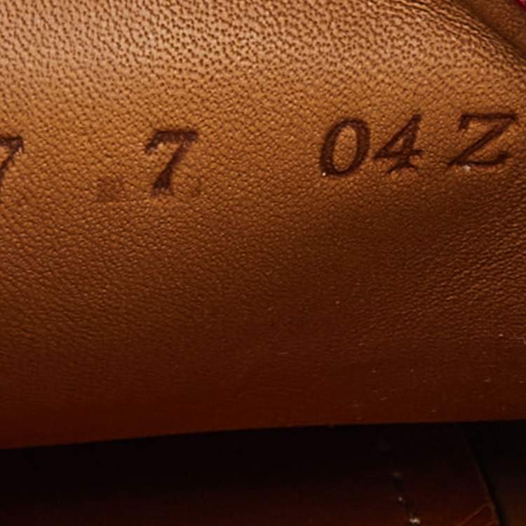 Pre Owned Gucci Brown Leather Slip On Loafers Size 41