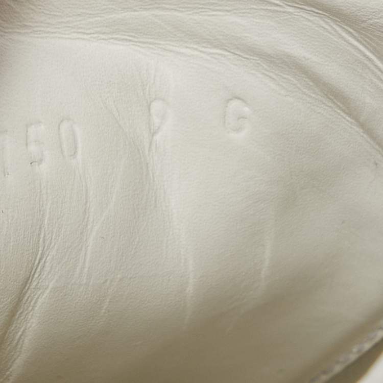 Pre Owned Gucci White Leather Web Detail Ace Low Top Sneakers Size 43