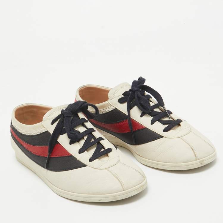 مملوكة مسبقًا Gucci Multicolor Leather Falacer Sneakers Size 39
