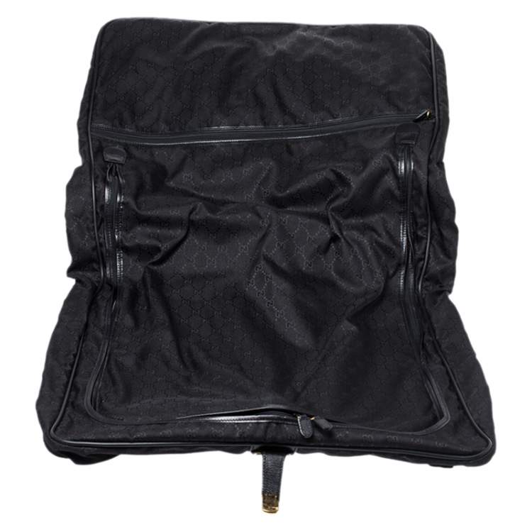 Pre Owned Gucci Black GG Canvas Large Garment Hanger Bag