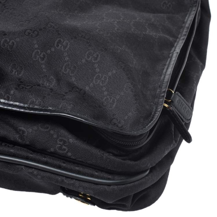 Pre Owned Gucci Black GG Canvas Large Garment Hanger Bag