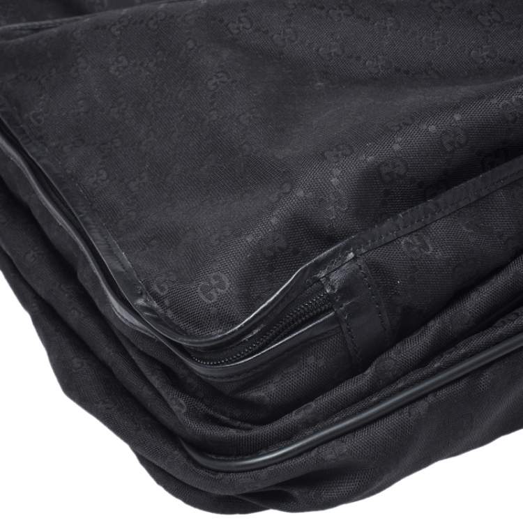 Pre Owned Gucci Black GG Canvas Large Garment Hanger Bag