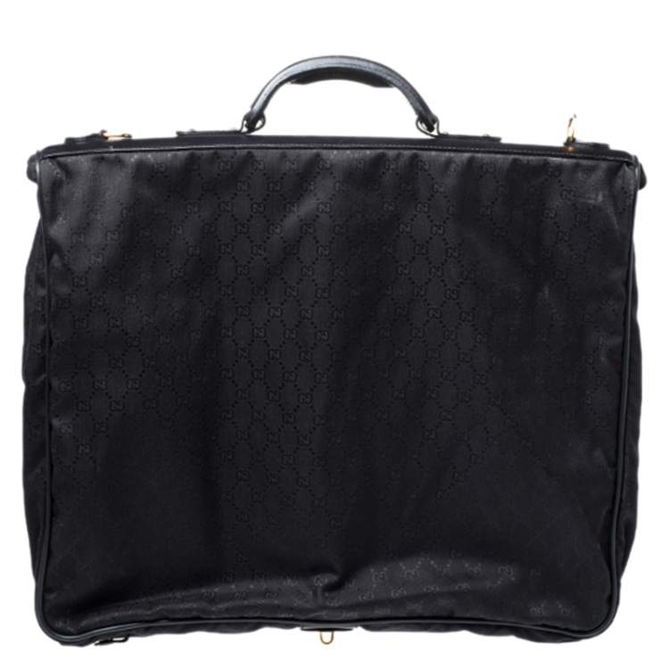 Pre Owned Gucci Black GG Canvas Large Garment Hanger Bag