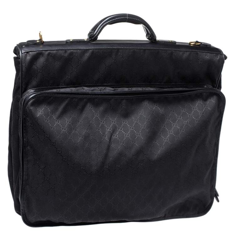 Pre Owned Gucci Black GG Canvas Large Garment Hanger Bag