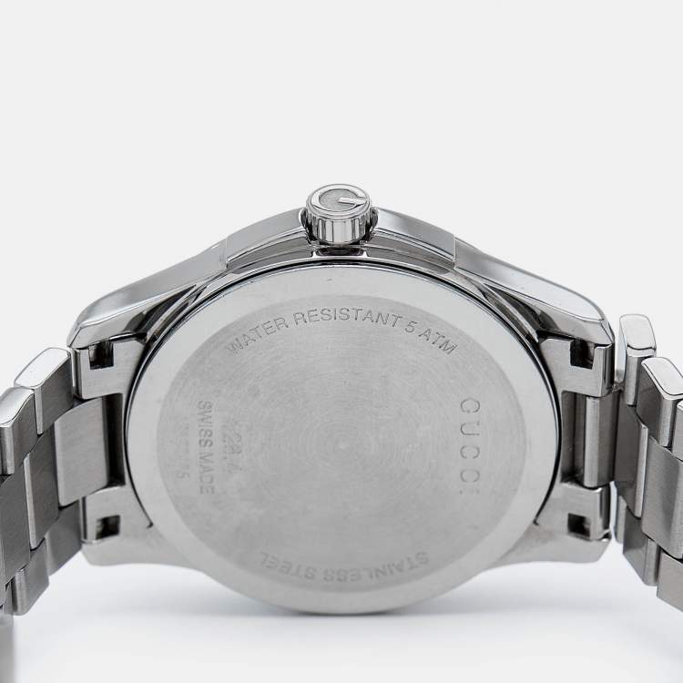 Pre Owned Gucci Brown Stainless Steel G-Timeless YA126445 Men's Wristwatch 38 mm