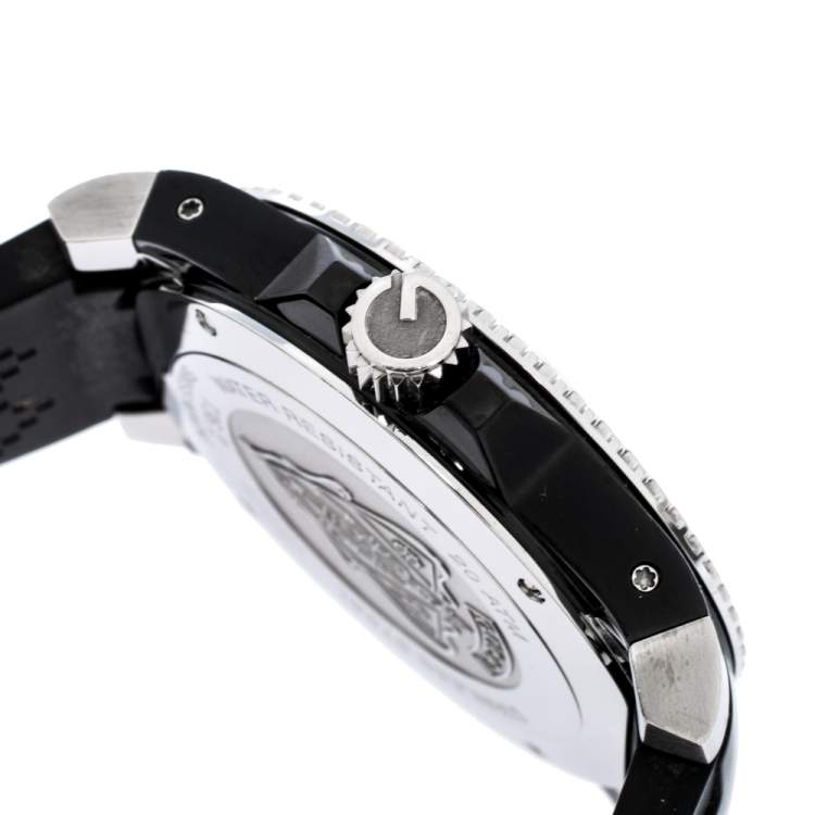 Pre Owned Gucci Black PVD Coated Stainless Steel Rubber Dive 136.2 Men's Wristwatch 45 mm